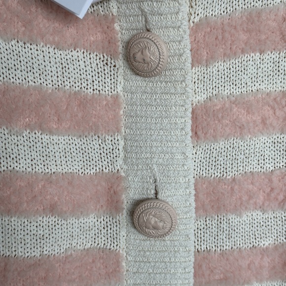 BALMAIN Striped wool-blend cardigan - Picture 6 of 8